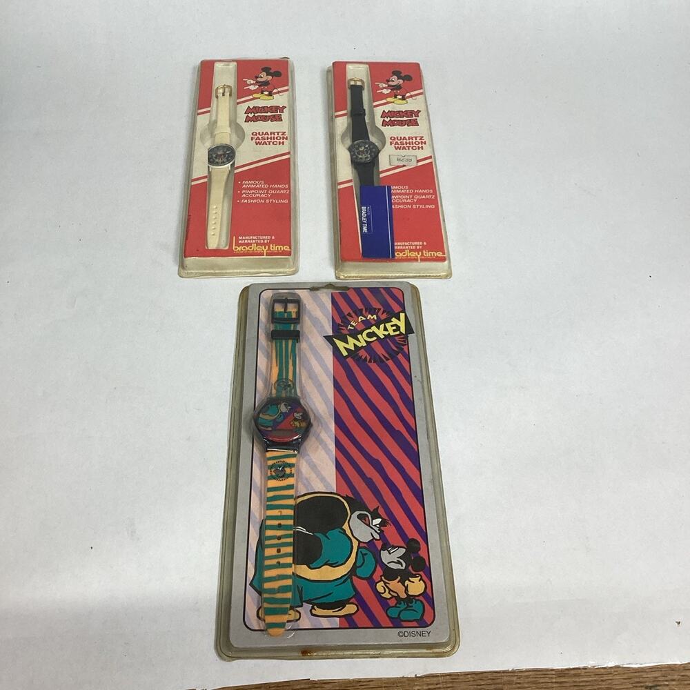 Set Of 3 Disney Mickey Mouse Watches - New In Packages